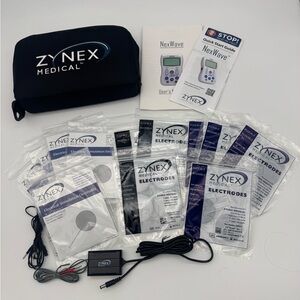 ZyNex Medical Tens NexWave replacement OEM charging cord electrodes case